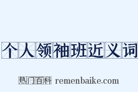 个人领袖班近义词是什么意思的图片
